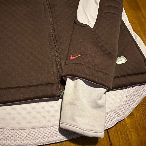 Nike Thermal Shield Womens Quilted Brown and Purple Athletic Jacket Size Medium - Picture 6 of 16